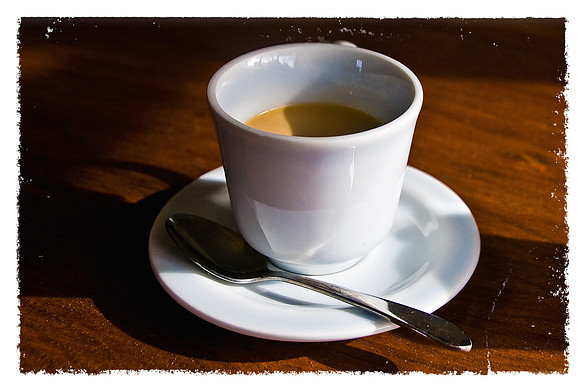 Cup of coffee from R. Charlton's Coffeehouse
